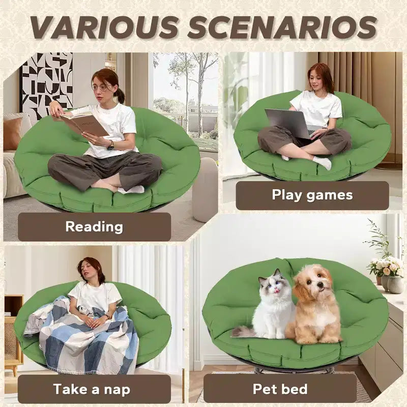 Poltrona Papasan da esterno con cuscini