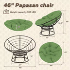 Poltrona Papasan da esterno con cuscini