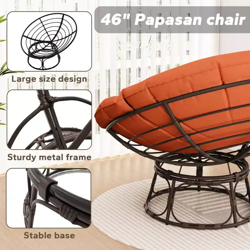 Poltrona Papasan da esterno con cuscini
