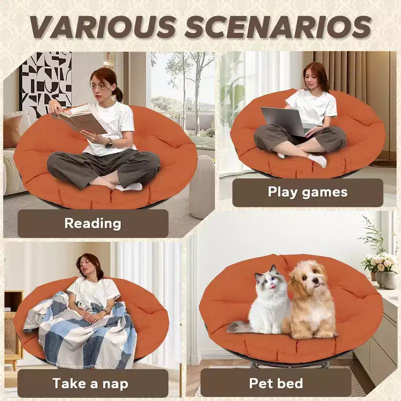 Poltrona Papasan da esterno con cuscini