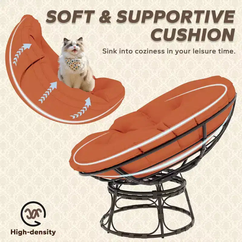 Poltrona Papasan da esterno con cuscini