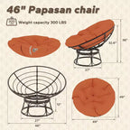 Poltrona Papasan da esterno con cuscini