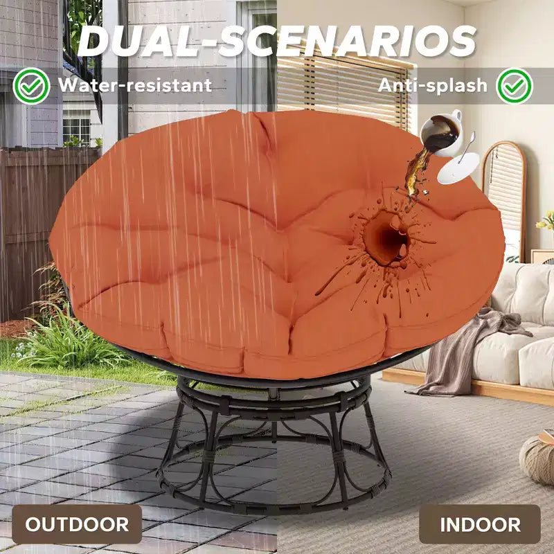 Poltrona Papasan da esterno con cuscini