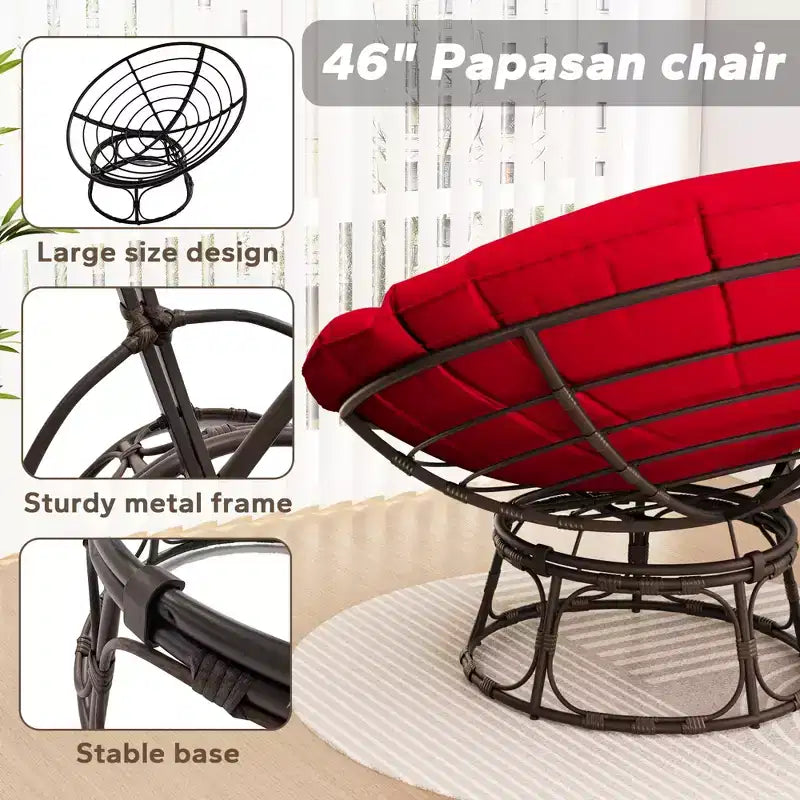 Poltrona Papasan da esterno con cuscini