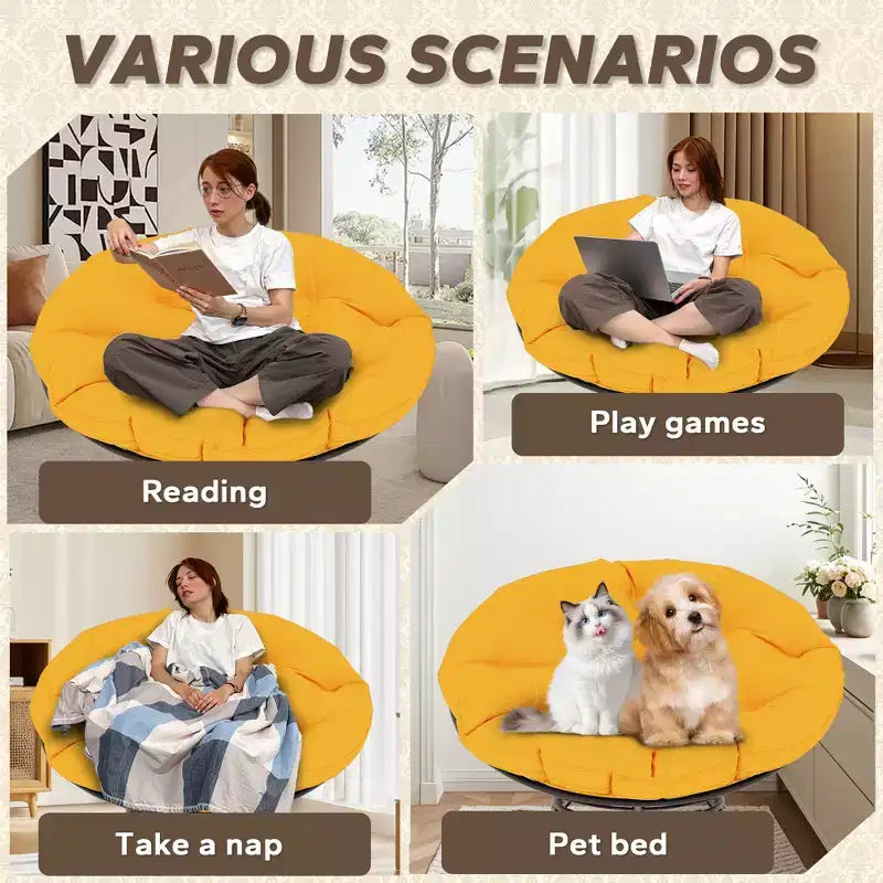 Poltrona Papasan da esterno con cuscini