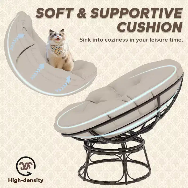 Poltrona Papasan da esterno con cuscini