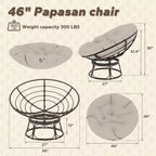 Poltrona Papasan da esterno con cuscini