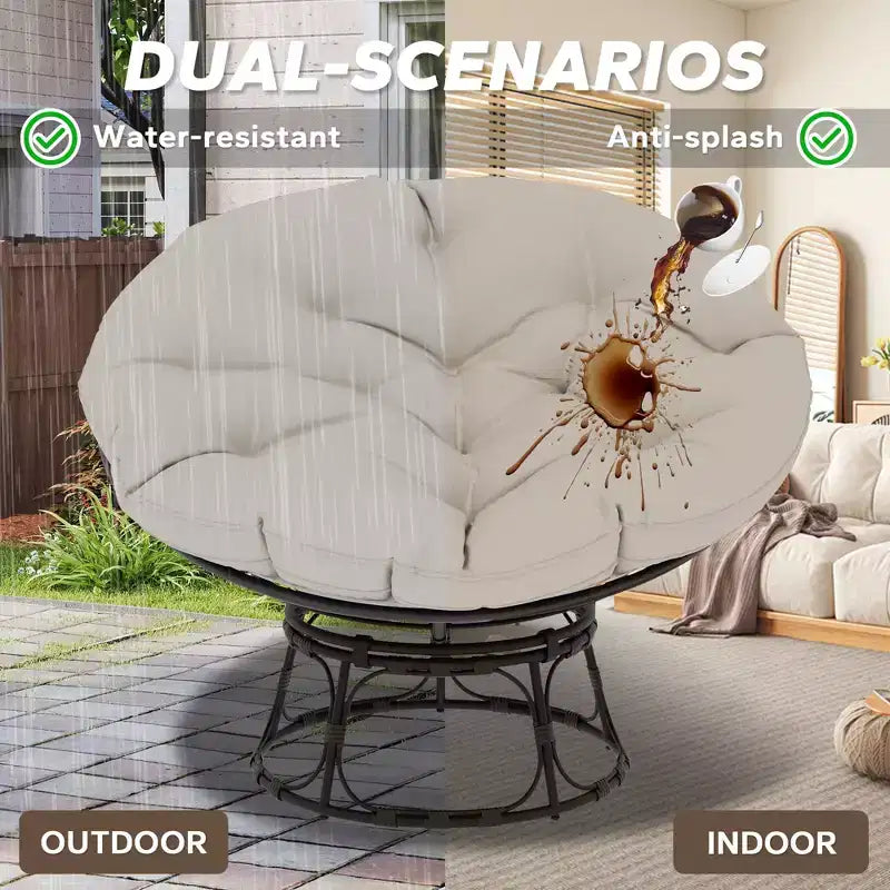 Poltrona Papasan da esterno con cuscini