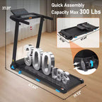 Whisen Tapis Roulant Pieghevole Silenzioso 3.0HP, Capacità 136 kg Tapis Roulant per Esercizi a Casa con Inclinazione, Sensori di Frequenza Cardiaca - Nero