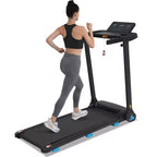Whisen Tapis Roulant Pieghevole Silenzioso 3.0HP, Capacità 136 kg Tapis Roulant per Esercizi a Casa con Inclinazione, Sensori di Frequenza Cardiaca - Nero