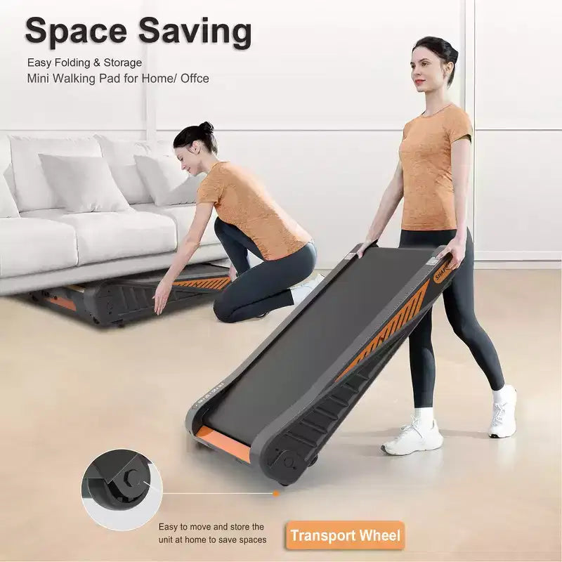 Tapis Roulant Whisen Walking Pad Sottoscrivania per Esercizi a Casa con Inclinazione per Piccoli Spazi - Nero