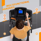 Whisen Electric Foldable Treadmill, 3.5HP Workout Running Machine Walking with 12 Preset Programs, Incline, Handrail Controls Speed