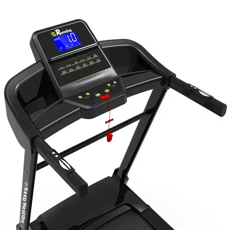 Tapis Roulant Pieghevole Whisen, Macchina da Corsa per Allenamento con 12 Programmi Preimpostati, Inclinazione - Nero e Rosso