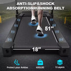 Tapis Roulant Pieghevole Whisen, Macchina da Corsa per Allenamento con 12 Programmi Preimpostati, Inclinazione - Nero e Rosso