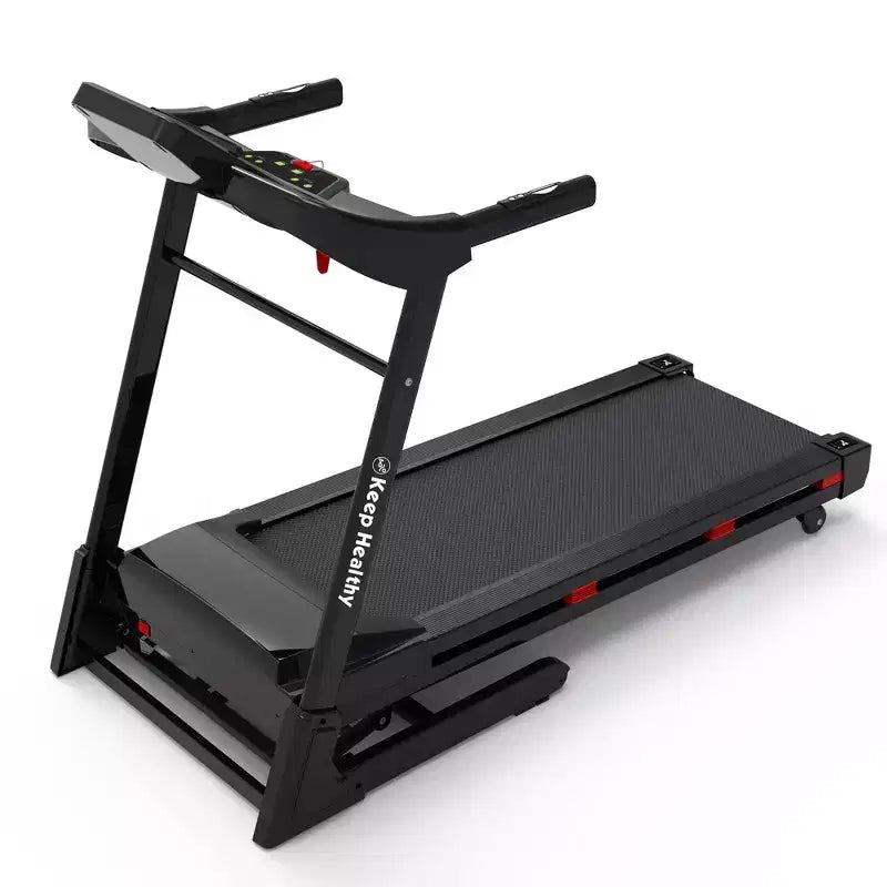 Tapis Roulant Pieghevole Whisen, Macchina da Corsa per Allenamento con 12 Programmi Preimpostati, Inclinazione - Nero e Rosso