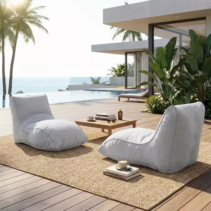 Christopher Knight Home Wen - Poltrone a sacco moderne da esterno per patio (set da 2)