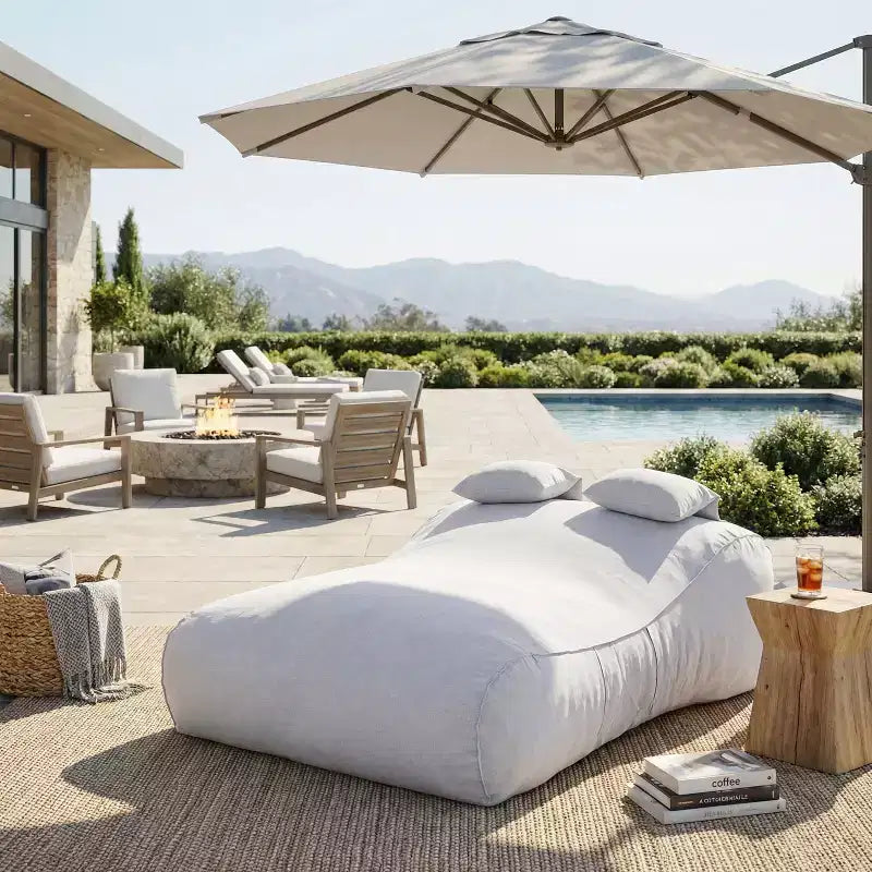 Christopher Knight Home Zhi Divan da esterno moderno a sacco per patio