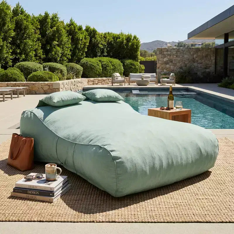 Christopher Knight Home Zhi Divan da esterno moderno a sacco per patio