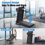 Tapis Roulant Pieghevole Whisen Walking Pad, Tapis Roulant Portatile 2.5HP Macchina da Corsa - Nero & Arancione