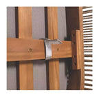 Poltrona da Esterno a Botte per Patio, Sedia Club da Esterno, Poltrona Curva con Cuscino Resistente all'Acqua e Telaio in Legno di Acacia Resistente alle Intemperie -ModernLuxe
