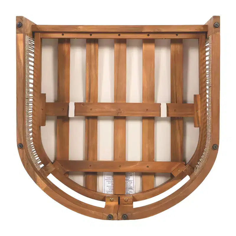 Poltrona da Esterno a Botte per Patio, Sedia Club da Esterno, Poltrona Curva con Cuscino Resistente all'Acqua e Telaio in Legno di Acacia Resistente alle Intemperie -ModernLuxe