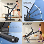 HOMDOX 2026 Upgrade 3.5HP Foldable Treadmill w/Sit Up Bench|Incline/350lbs Capacity|Smart LCD-Display Body Fat/Heart Rate MultiFUN_ Exercise Equipment