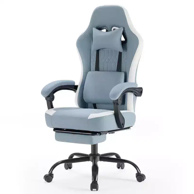 Sedia da ufficio ergonomica TUYOHW con braccioli imbottiti, sedia da gaming con supporto lombare, sedia girevole con ruote per casa, ufficio
