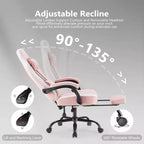 Sedia da ufficio ergonomica TUYOHW con braccioli imbottiti, sedia da gaming con supporto lombare, sedia girevole con ruote per casa, ufficio