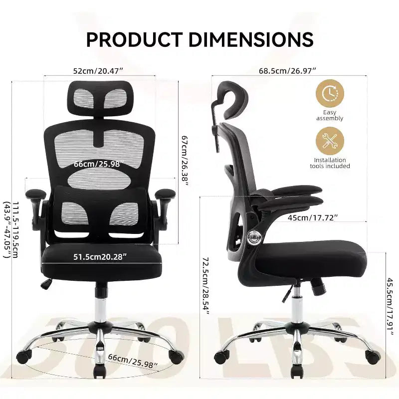 COZONY Sedia da scrivania ergonomica - Sedia da ufficio in rete con ruote, Sedia da gaming per computer con schienale alto e poggiatesta regolabile, Sedia da lavoro girevole con rotelle