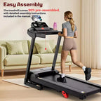 Tapis Roulant Pieghevole da 3,5 CV per Casa/Ufficio, 3 Livelli di Inclinazione, 12 km/h, 64 Programmi, Corsi GRATUITI e Controllo tramite APP, Monitor Frequenza Cardiaca, Tapis Roulant per Camminata e Jogging