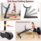 Tapis Roulant Pieghevole da 3,5 CV per Casa/Ufficio, 3 Livelli di Inclinazione, 12 km/h, 64 Programmi, Corsi GRATUITI e Controllo tramite APP, Monitor Frequenza Cardiaca, Tapis Roulant per Camminata e Jogging