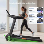 Tapis Roulant Inclinabile 4-in-1 con Pendenza del 15%, Pieghevole Sotto Scrivania per Casa e Ufficio, Motore Silenzioso da 2,5 HP (3)
