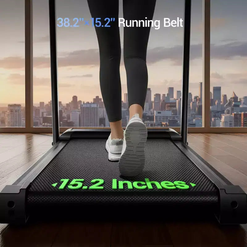 Tapis Roulant Inclinabile 4-in-1 con Pendenza del 15%, Pieghevole Sotto Scrivania per Casa e Ufficio, Motore Silenzioso da 2,5 HP (3)