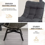 Celebalcony Outdoor Rattan Swivel Chair,with Thickened Cushion and Side Pocket,360 Rotation Patio Lounge Chairs for Living Room,Balcony