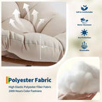Dondolo da esterno con poggiapiedi, poltrone Papasan da patio oversize con cuscino, sedia a dondolo moderna per soggiorno, giardino, portico, balcone