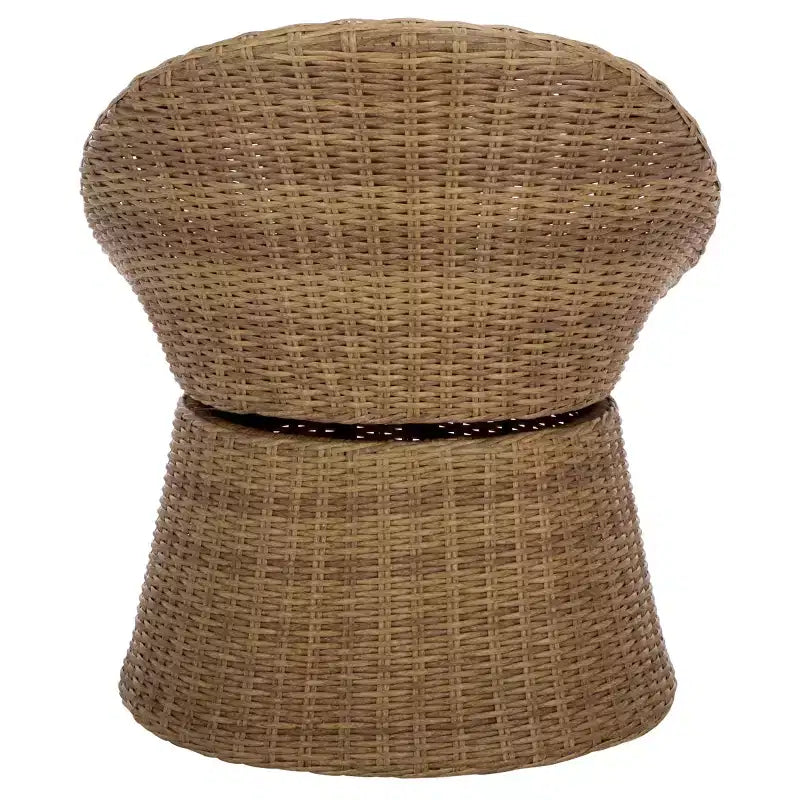 Sedia girevole Drew per interni ed esterni - PAT7543 - Naturale/Tortora - Safavieh