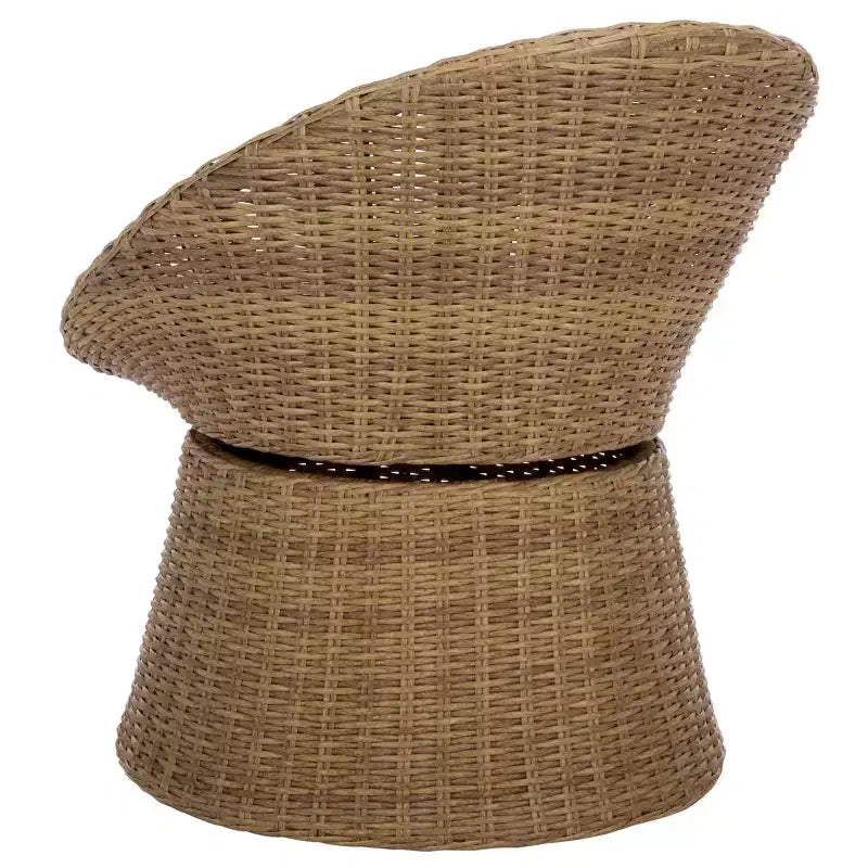 Sedia girevole Drew per interni ed esterni - PAT7543 - Naturale/Tortora - Safavieh