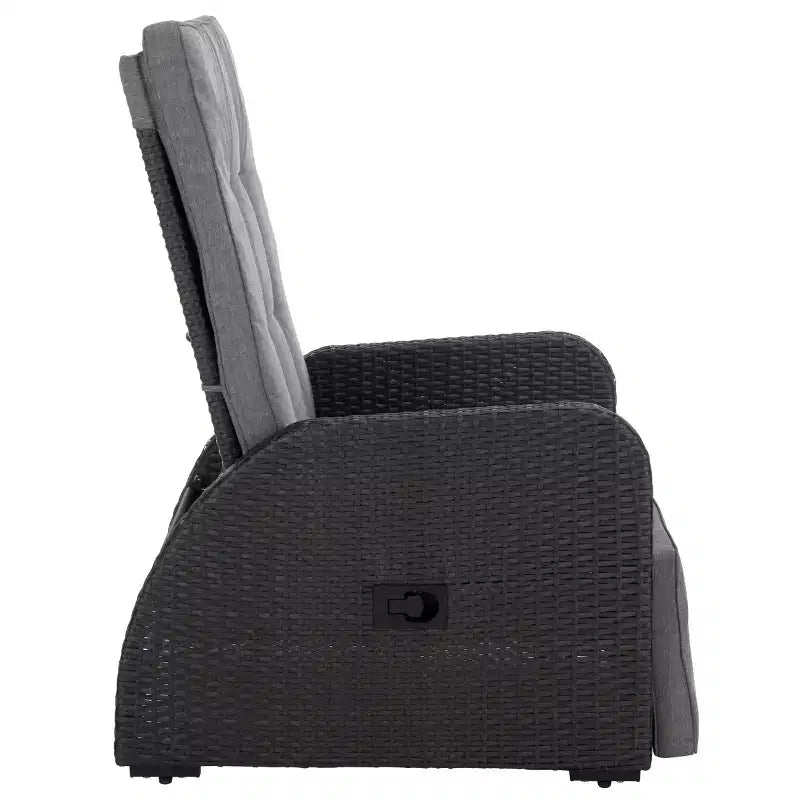 Millman Recliner Chair Indoor/Outdoor - PAT6906 - Black/Grey - Safavieh