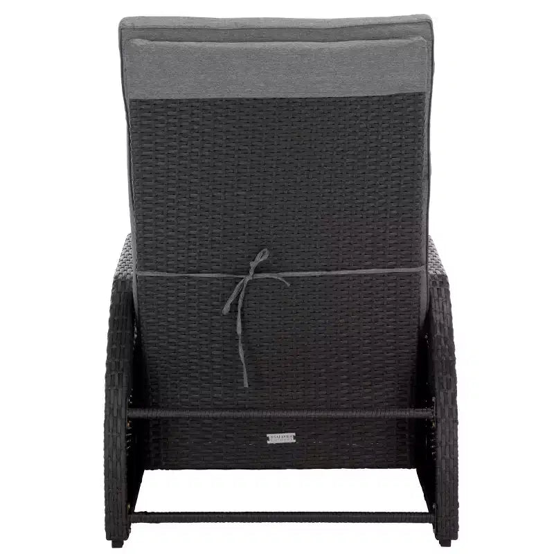 Millman Recliner Chair Indoor/Outdoor - PAT6906 - Black/Grey - Safavieh
