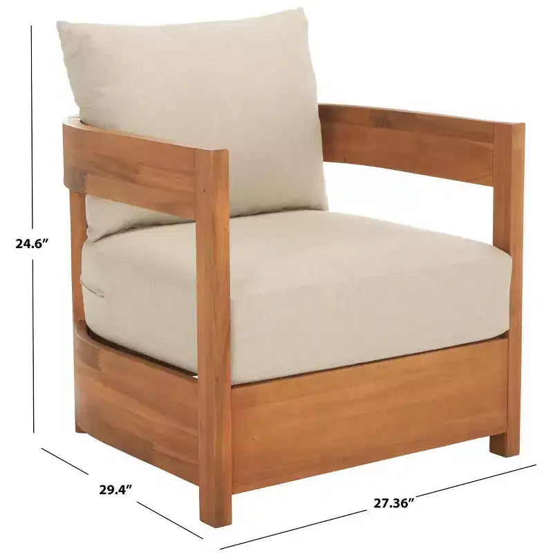 Kento Armchair Indoor/Outdoor (Set of 2) - PAT7097 - Natural/Taupe - Safavieh
