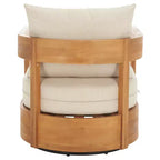 Kento Swivel Chair Indoor/Outdoor - PAT7099 - Natural/Taupe - Safavieh