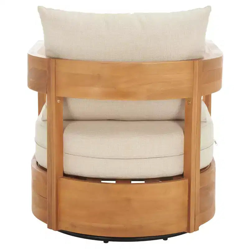 Kento Swivel Chair Indoor/Outdoor - PAT7099 - Natural/Taupe - Safavieh