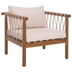 Sabrina Side Chair Indoor/Outdoor (Set of 2) - PAT6809 - Teak Brown/Cream - Safavieh