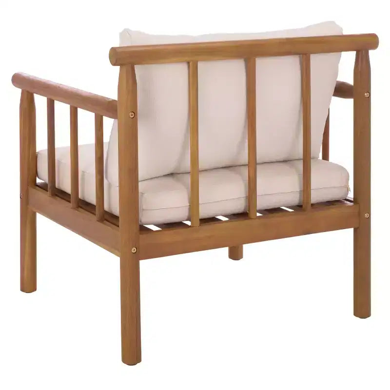 Cardori Side Chair Indoor/Outdoor (Set of 2) - PAT6807 - Teak Brown/Cream - Safavieh
