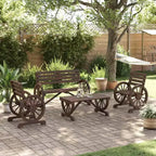 vidaXL Patio Lounge Set Outdoor Garden Seat Furniture 4 Piece Solid Wood Fir