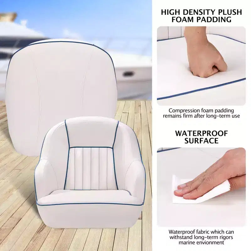 Sedile del Capitano per Pontone, ergonomico, con imbottitura in schiuma a compressione e telaio in plastica stampata resistente