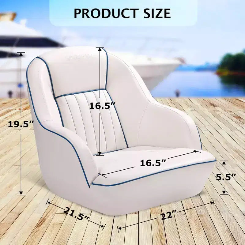 Sedile del Capitano per Pontone, ergonomico, con imbottitura in schiuma a compressione e telaio in plastica stampata resistente