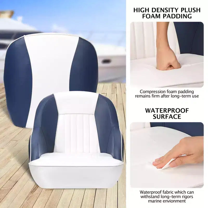 Sedile del Capitano per Pontone, ergonomico, con imbottitura in schiuma a compressione e telaio in plastica stampata resistente