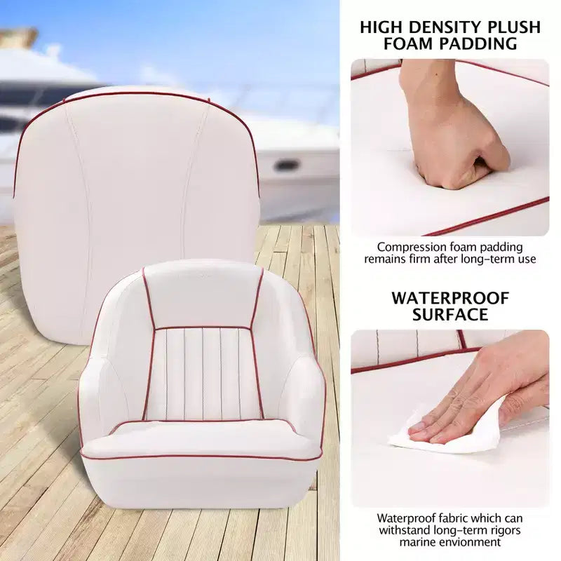 Sedile del Capitano per Pontone, ergonomico, con imbottitura in schiuma a compressione e telaio in plastica stampata resistente