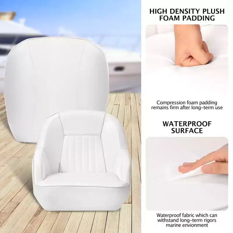 Sedile del Capitano per Pontone, ergonomico, con imbottitura in schiuma a compressione e telaio in plastica stampata resistente